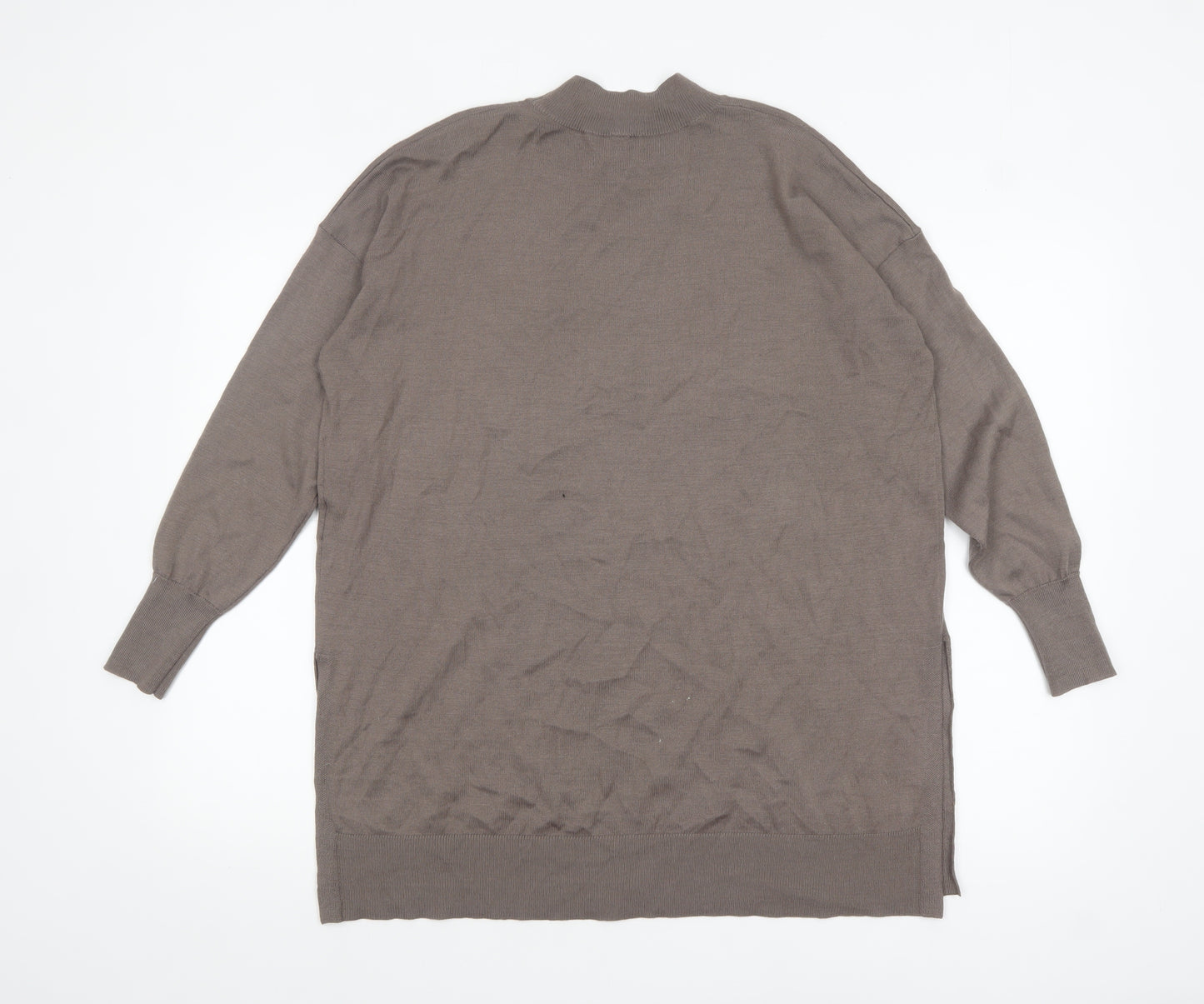 Uniqlo Women’s Brown Mock Neck Long Sleeve Tunic Jumper Size S