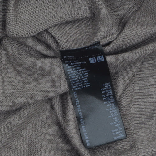 Uniqlo Women’s Brown Mock Neck Long Sleeve Tunic Jumper Size S