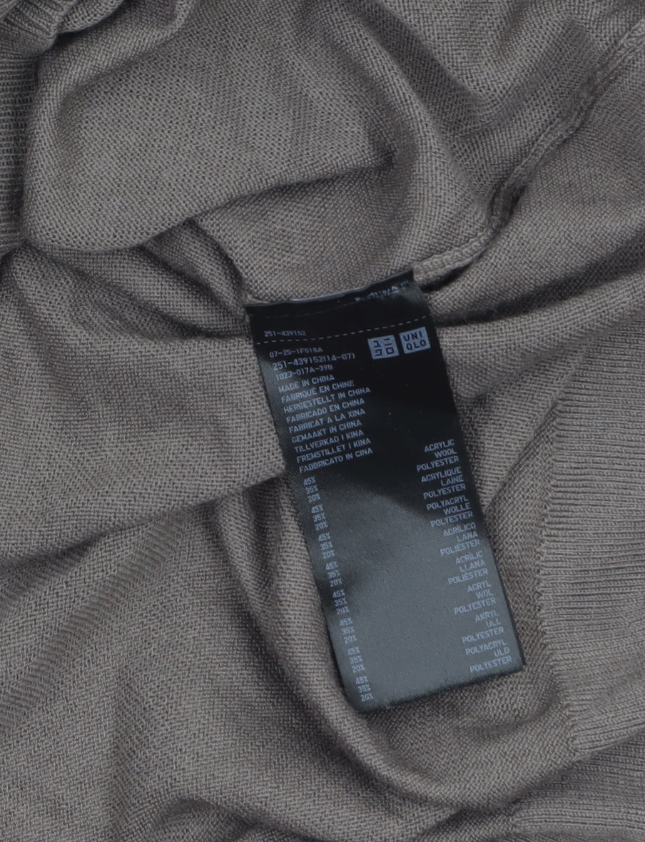Uniqlo Women’s Brown Mock Neck Long Sleeve Tunic Jumper Size S
