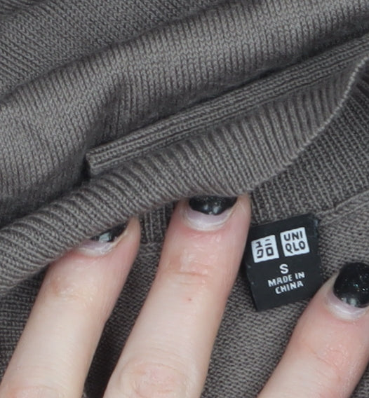 Uniqlo Women’s Brown Mock Neck Long Sleeve Tunic Jumper Size S
