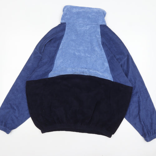 Howlin' Men's Blue Colour Block Fleece Half Zip Sweatshirt M
