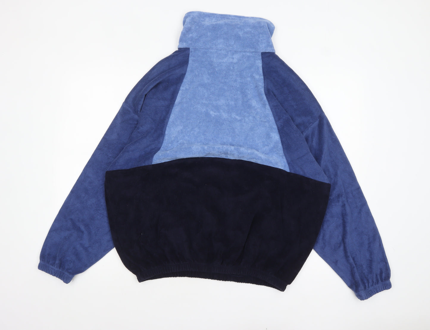 Howlin' Men's Blue Colour Block Fleece Half Zip Sweatshirt M