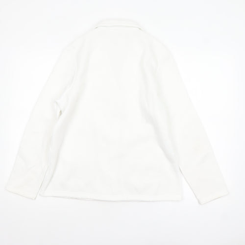 Damart Women White Size 14/16 Classic Blazer Long Sleeve Jacket