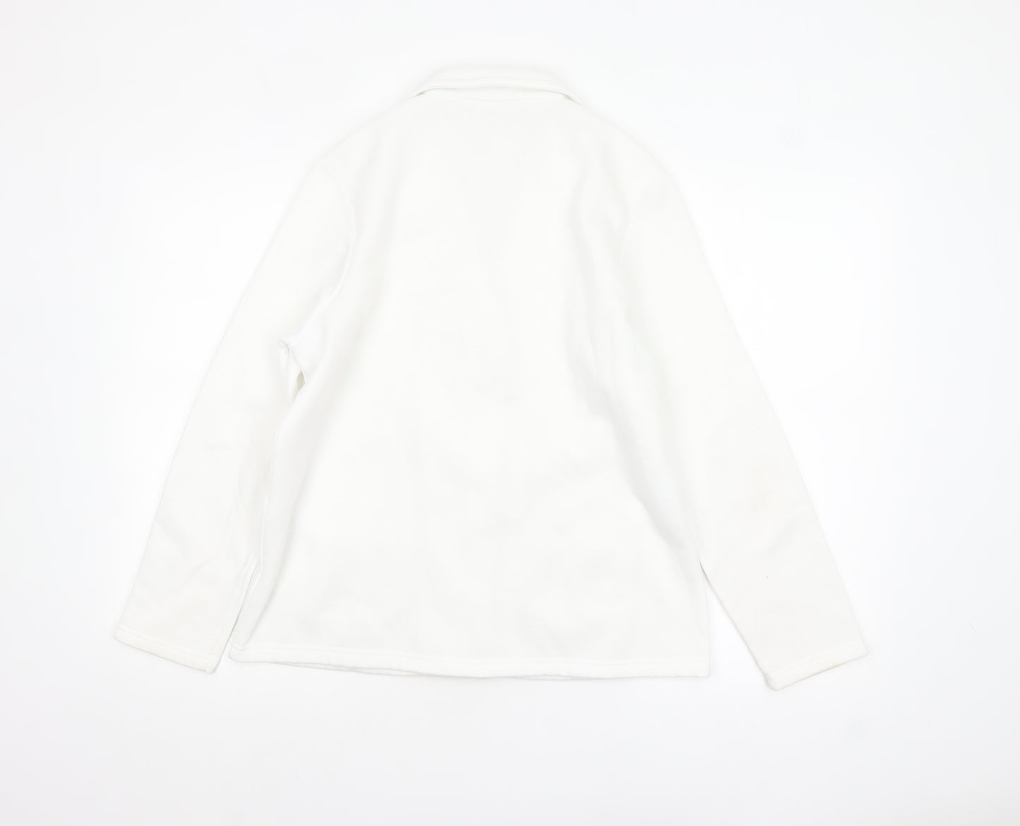 Damart Women White Size 14/16 Classic Blazer Long Sleeve Jacket