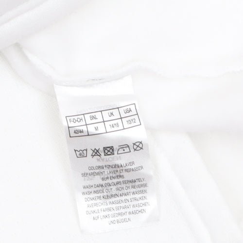 Damart Women White Size 14/16 Classic Blazer Long Sleeve Jacket