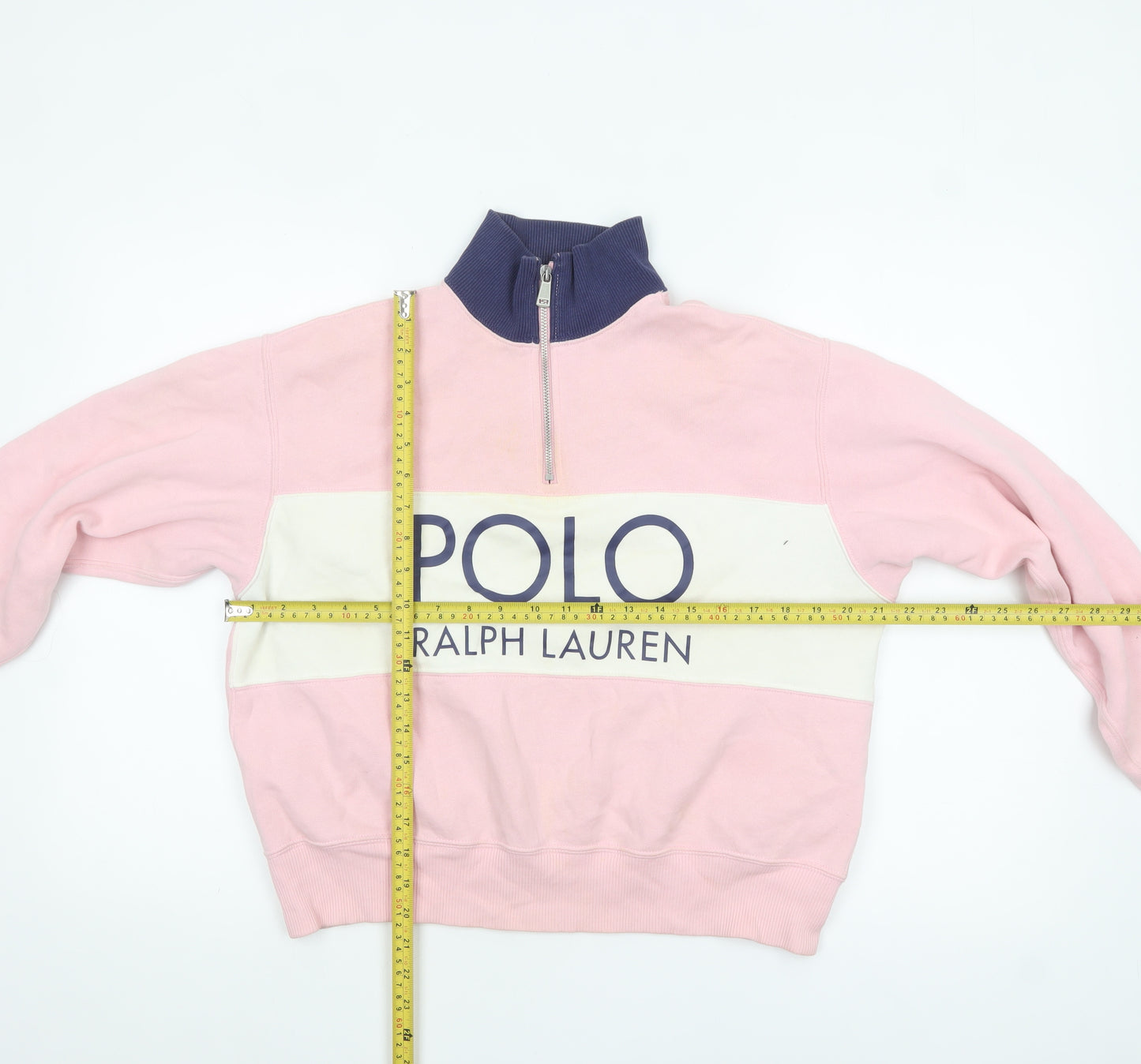 Polo Ralph Lauren Women Pink 1/2 Zip Pullover Sweatshirt Size S
