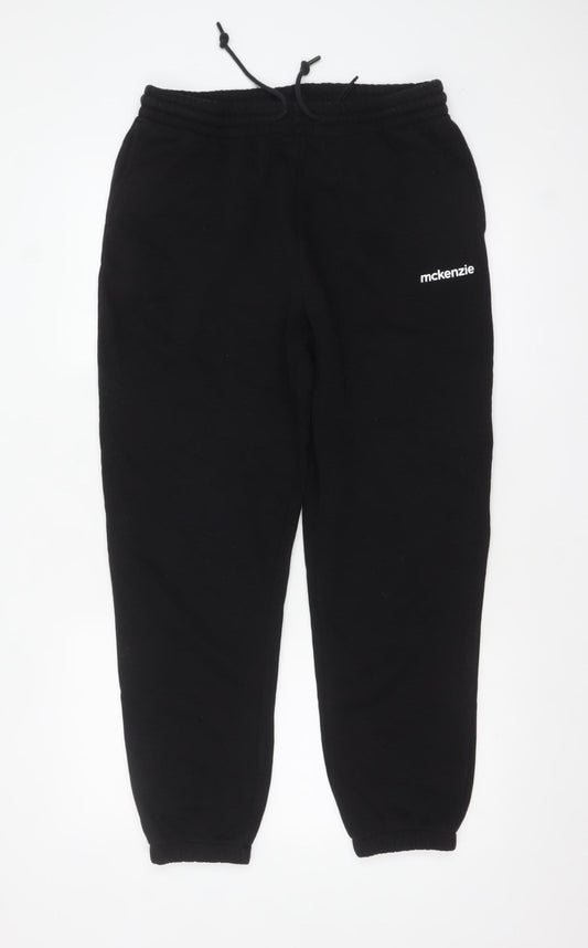 McKenzie Womens Black Jogger Sweatpants Size 12 Medium Elastic Waist
