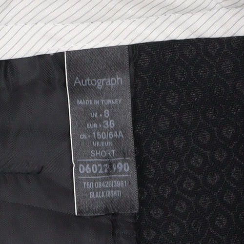 Marks and Spencer Autograph Womens Black Size 8 Short Dress Pants