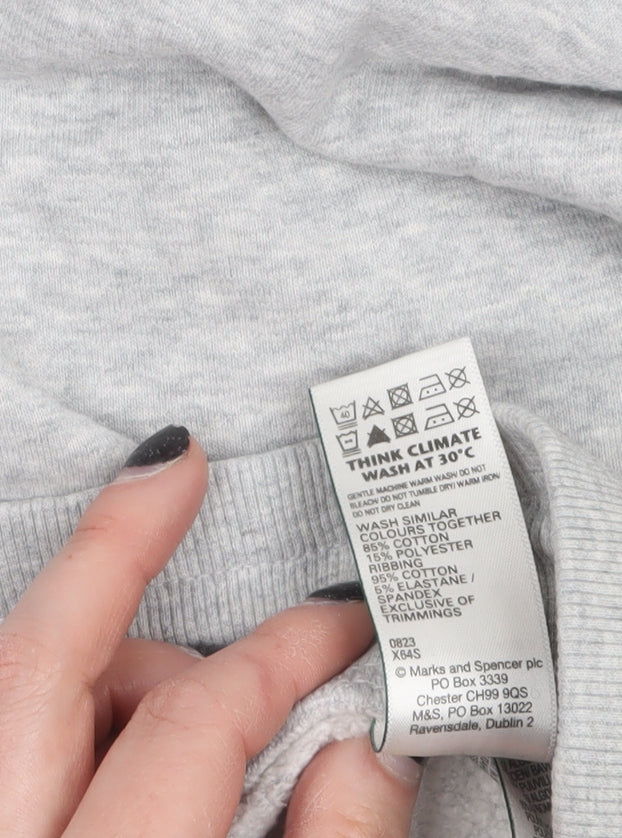 Marks and Spencer Women's Grey Jogger Trousers Size 10 Regular