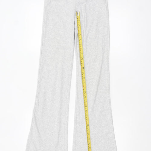 Bershka Womens Grey Flared Jersey Sweatpants Size 12