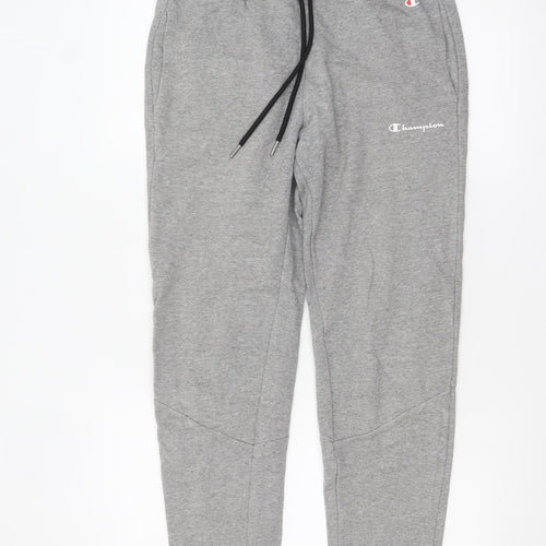 Champion Men's Grey Small Jogger Trousers with Drawstring Waist