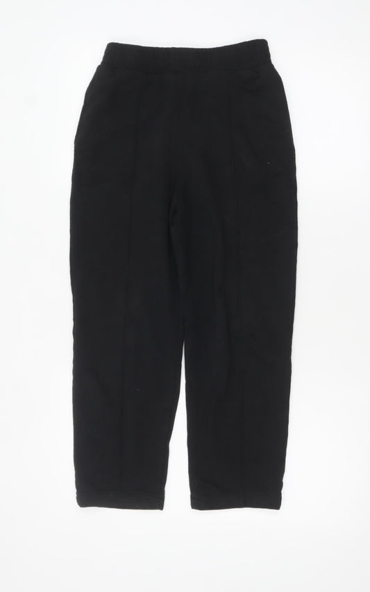 Koton Teens Black XS Fleece Sweatpants with Elastic Waist
