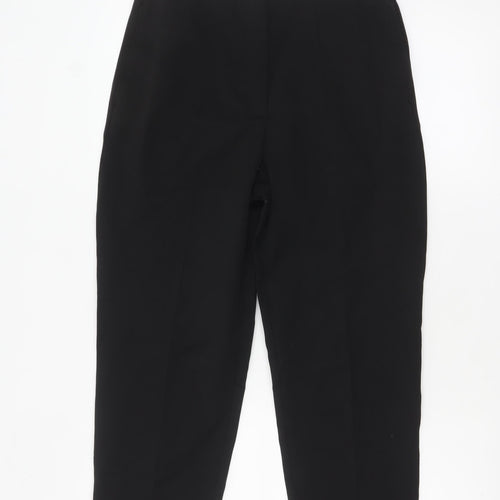 Marks and Spencer Women Black Size 10 Regular Length Trousers