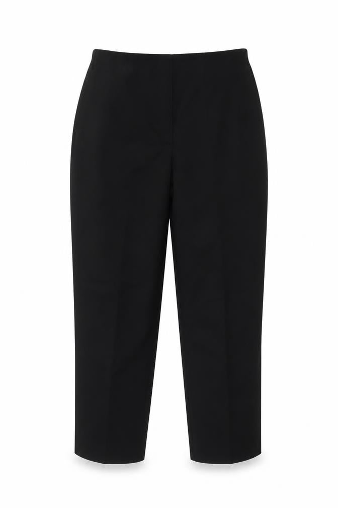 Front view of Marks & Spencer Women Black, size 10, Regular Length Trousers