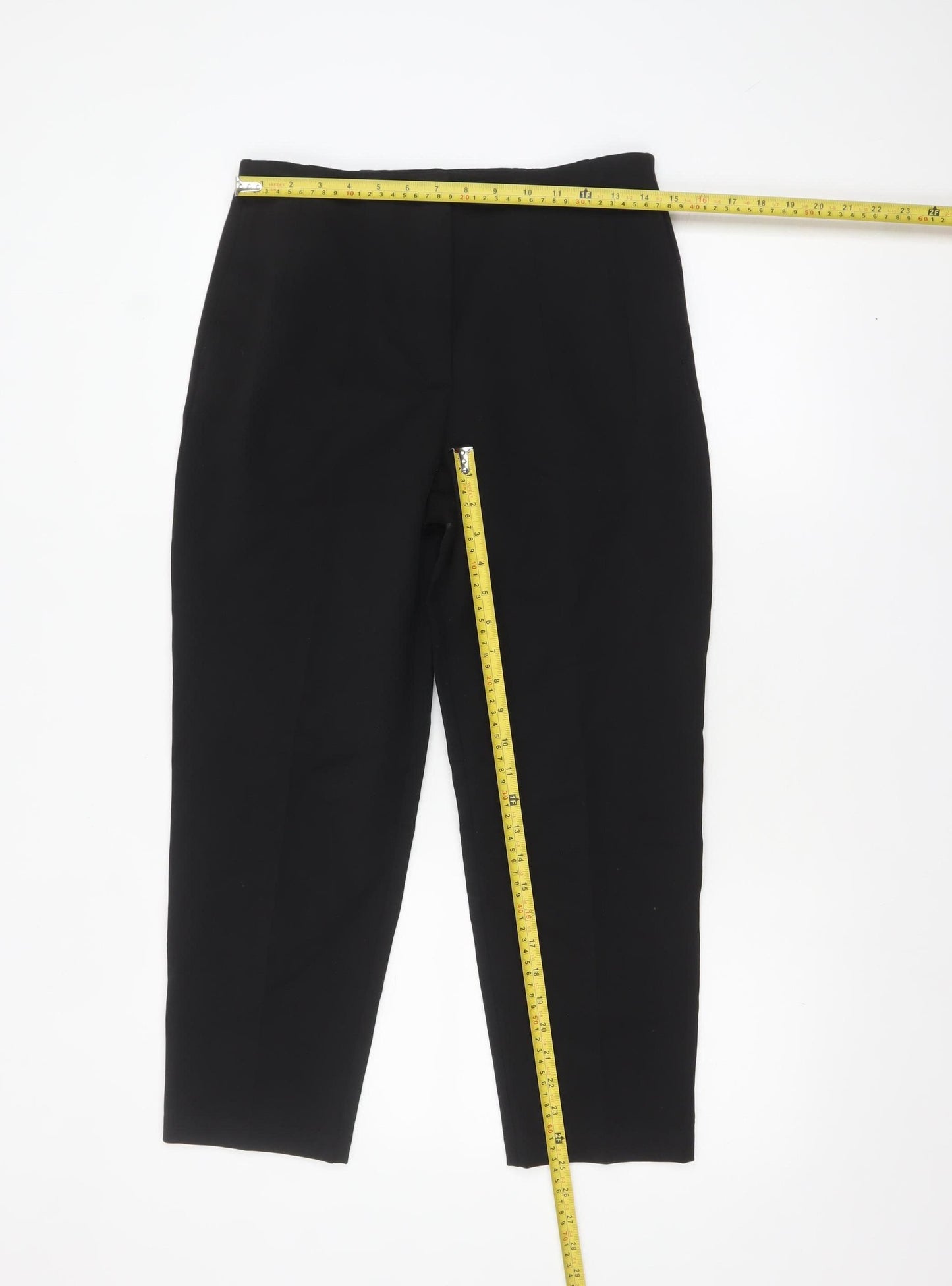 Marks and Spencer Women Black Size 10 Regular Length Trousers