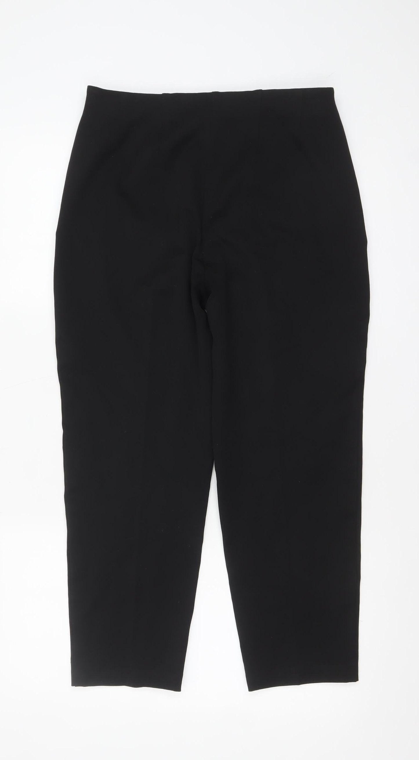 Marks and Spencer Women Black Size 10 Regular Length Trousers