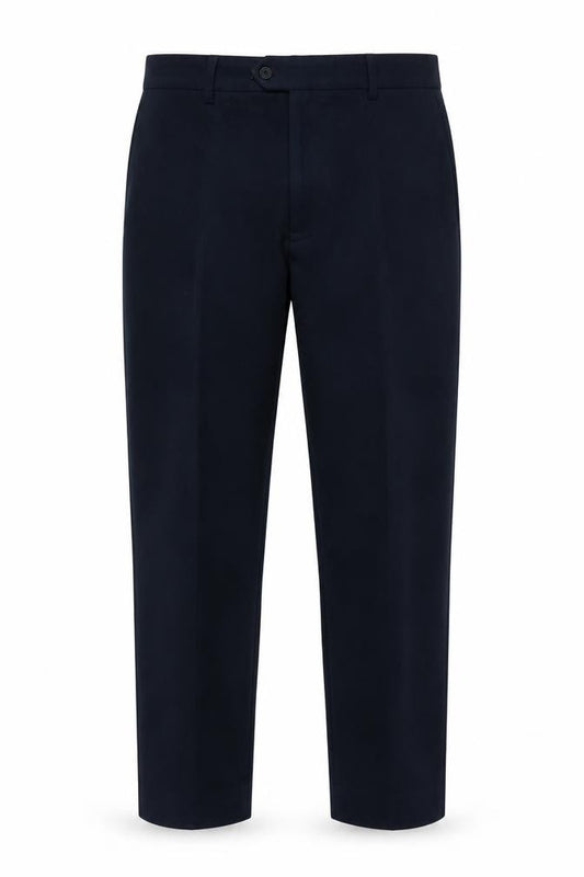 Front view of Joseph Turner Men's Blue Chino Trousers 38R Cotton Straight Leg