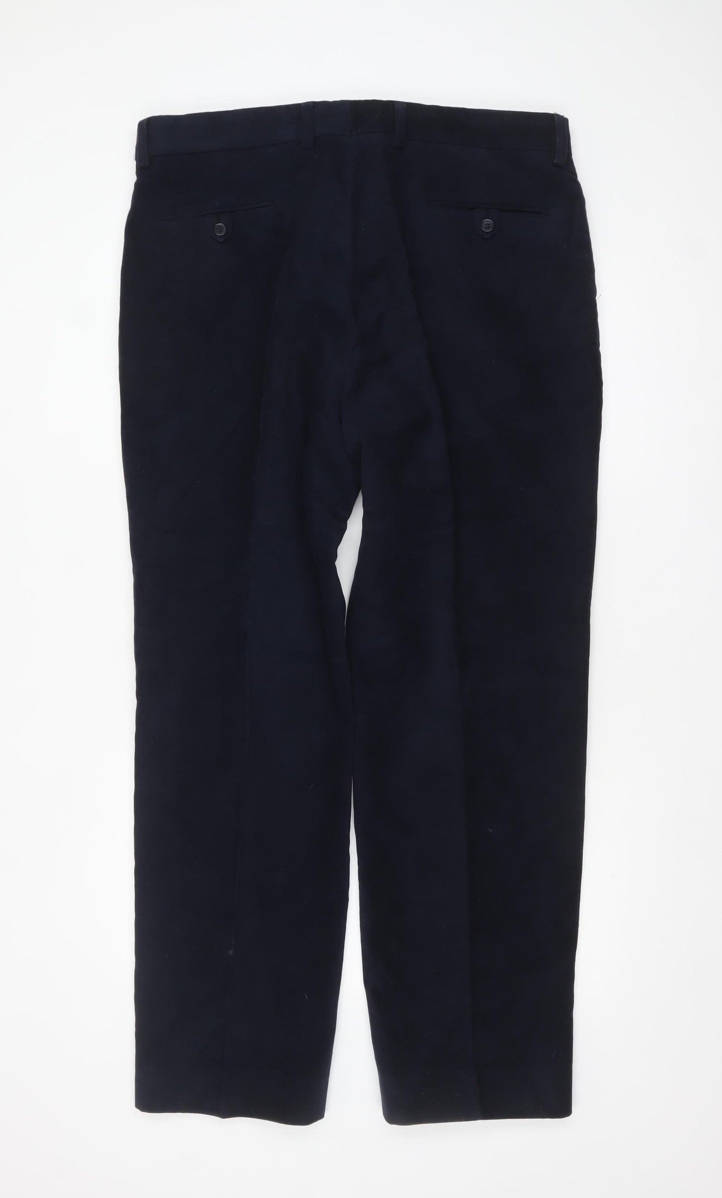 Joseph Turner Men's Blue Chino Trousers 38R Cotton Straight Leg