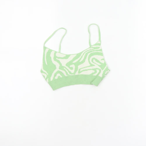 Motel Women’s Green Knit Camisole Tank Top XS Retro Style