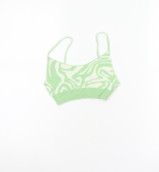 Motel Women’s Green Knit Camisole Tank Top XS Retro Style