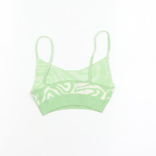 Motel Women’s Green Knit Camisole Tank Top XS Retro Style