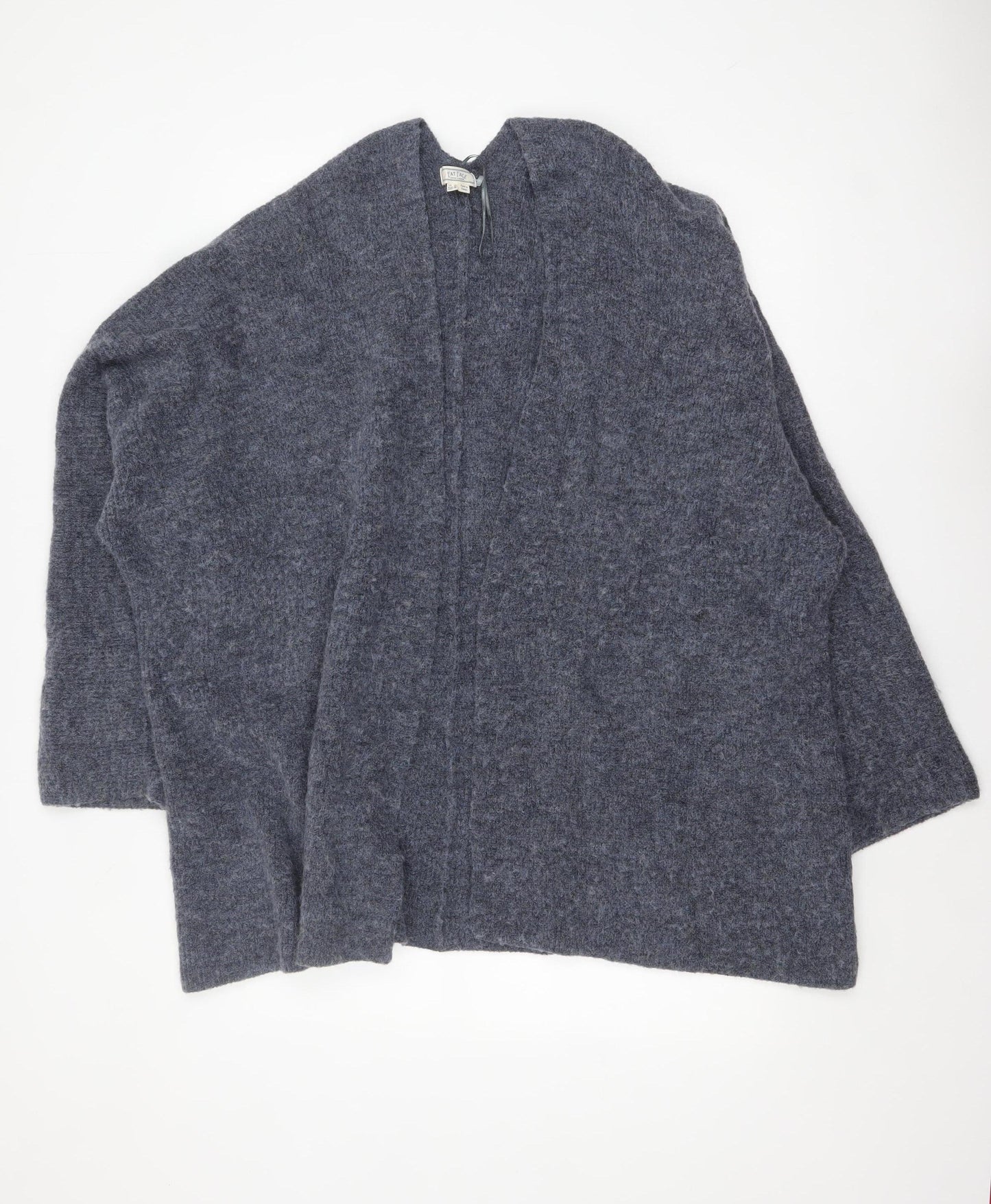 Fat Face Women’s Grey Chunky Knit Open Cardigan Size L