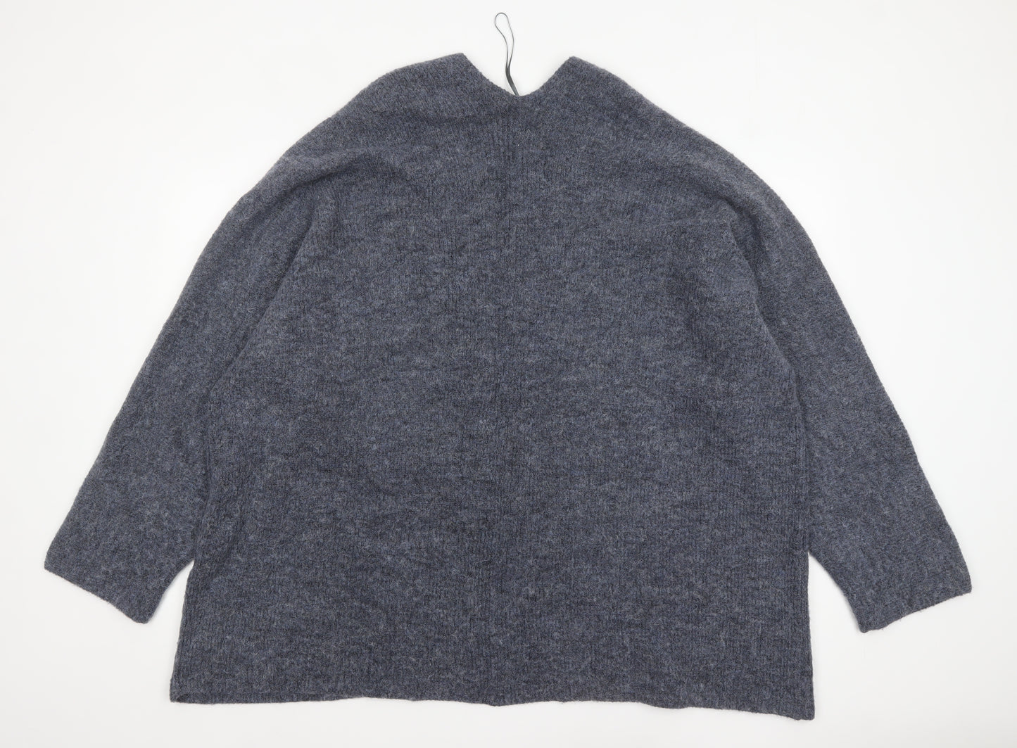 Fat Face Women’s Grey Chunky Knit Open Cardigan Size L