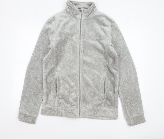 Livergy Men's Grey Fleece Full Zip Jacket Size M Regular Fit