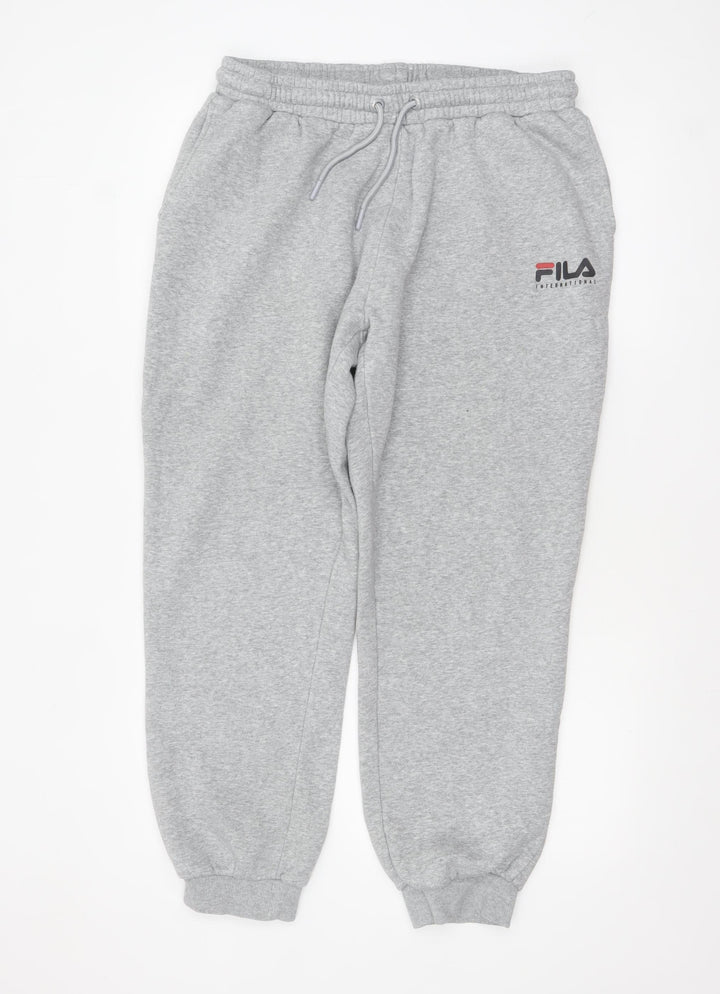 FILA Mens Grey XL Sweatpants Joggers Fleece Lined Comfort Fit