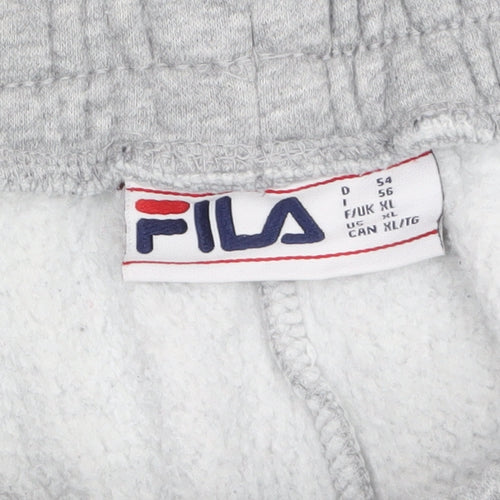 FILA Mens Grey XL Sweatpants Joggers Fleece Lined Comfort Fit