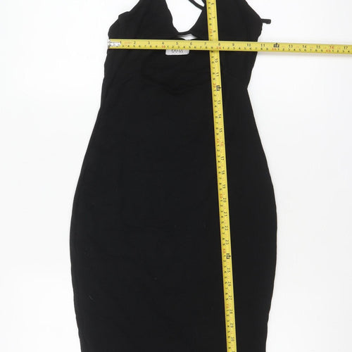 Oh Polly Women’s Black Halter Bodycon Dress Size 10