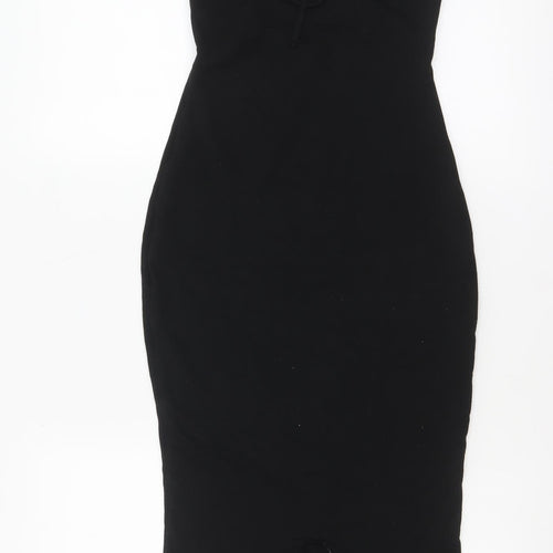 Oh Polly Women’s Black Halter Bodycon Dress Size 10