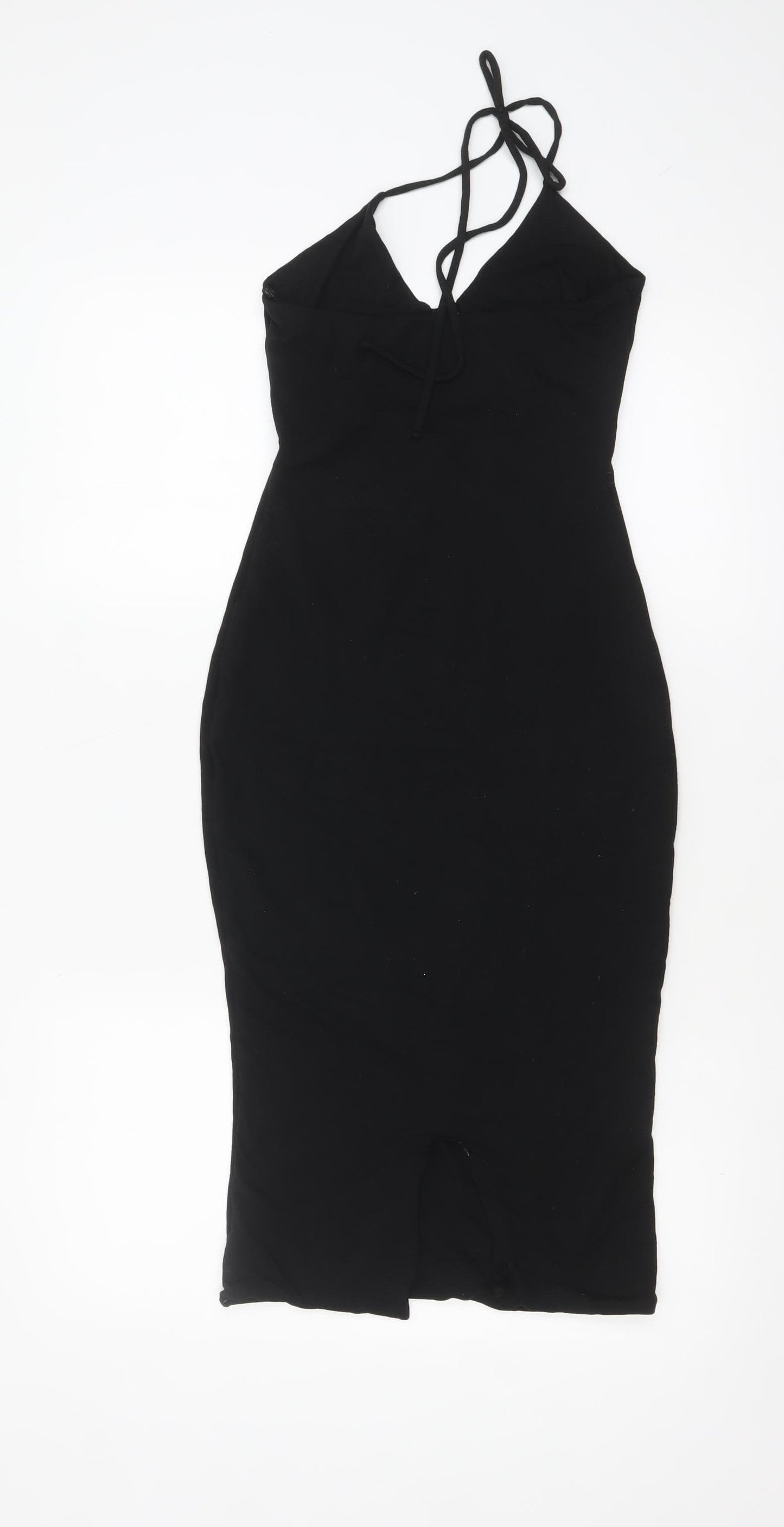 Oh Polly Women’s Black Halter Bodycon Dress Size 10