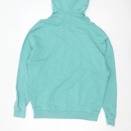 ASOS Design Men's Green XS Pullover Hoodie with Graphic Print