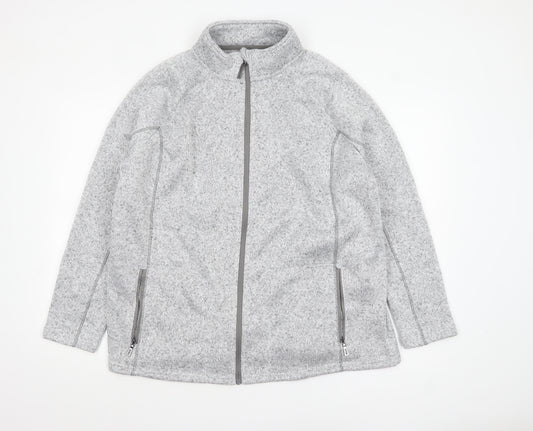 Damart Women's Grey Fleece Full Zip Jacket Size 22 Thermolactyl