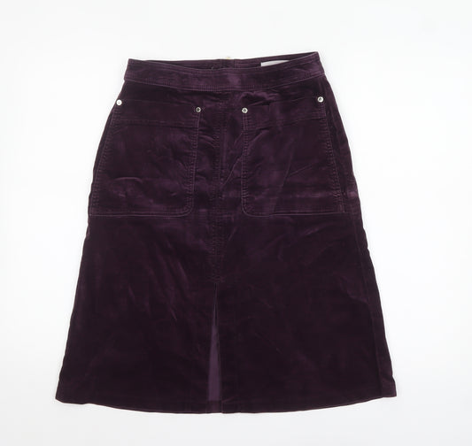 Marks and Spencer Women’s Purple Velvet A-Line Skirt Size 10