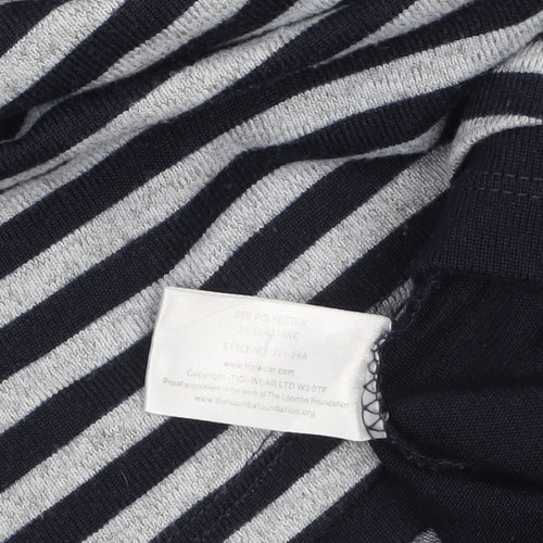 TIGI Womens Blue Striped 3/4 Sleeve Jersey Top Size 14/16