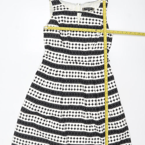 Principles by Ben de Lisi Women's Black Polka Dot A-Line Dress Size 12