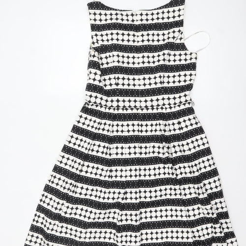Principles by Ben de Lisi Women's Black Polka Dot A-Line Dress Size 12