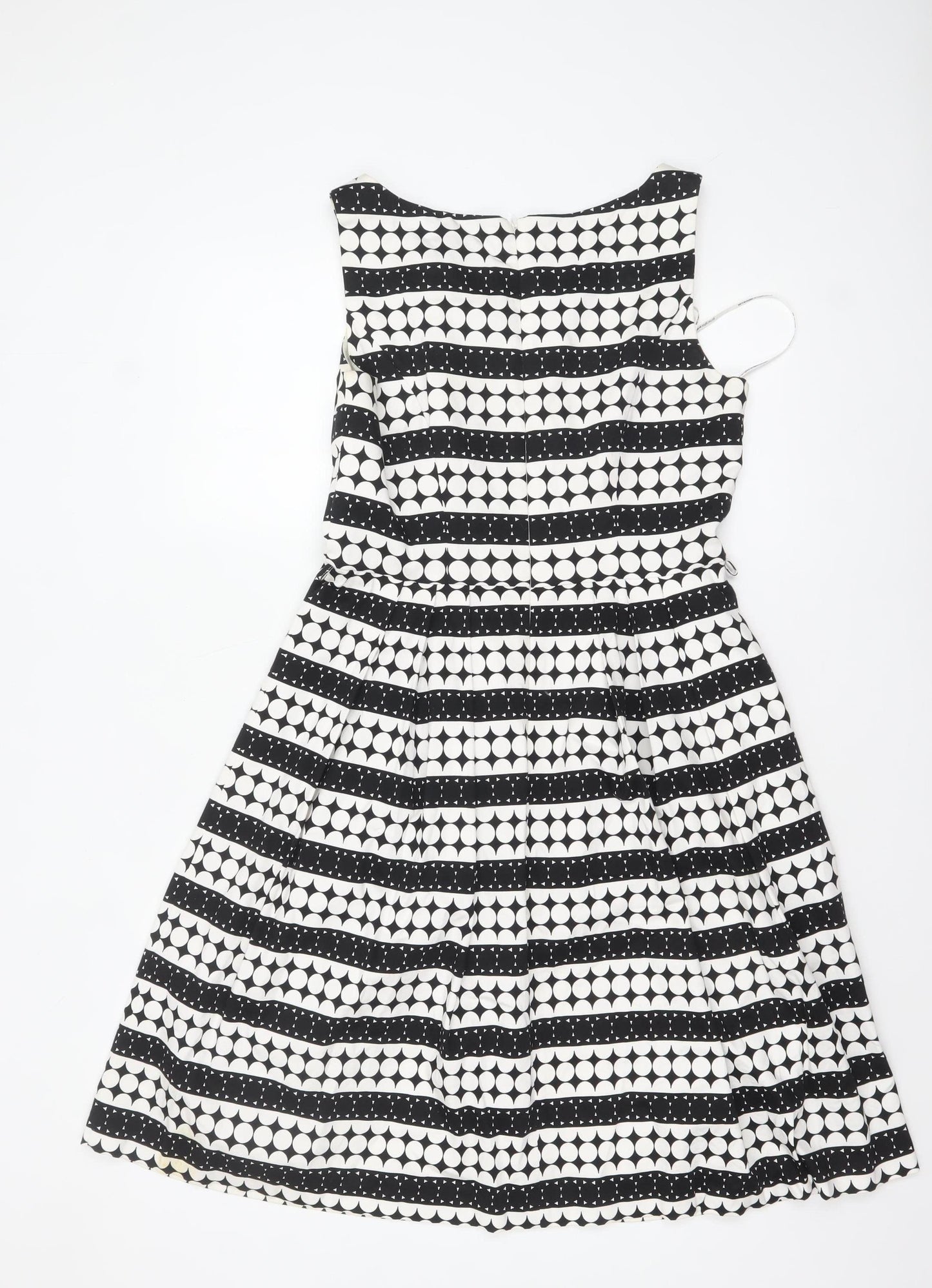 Principles by Ben de Lisi Women's Black Polka Dot A-Line Dress Size 12