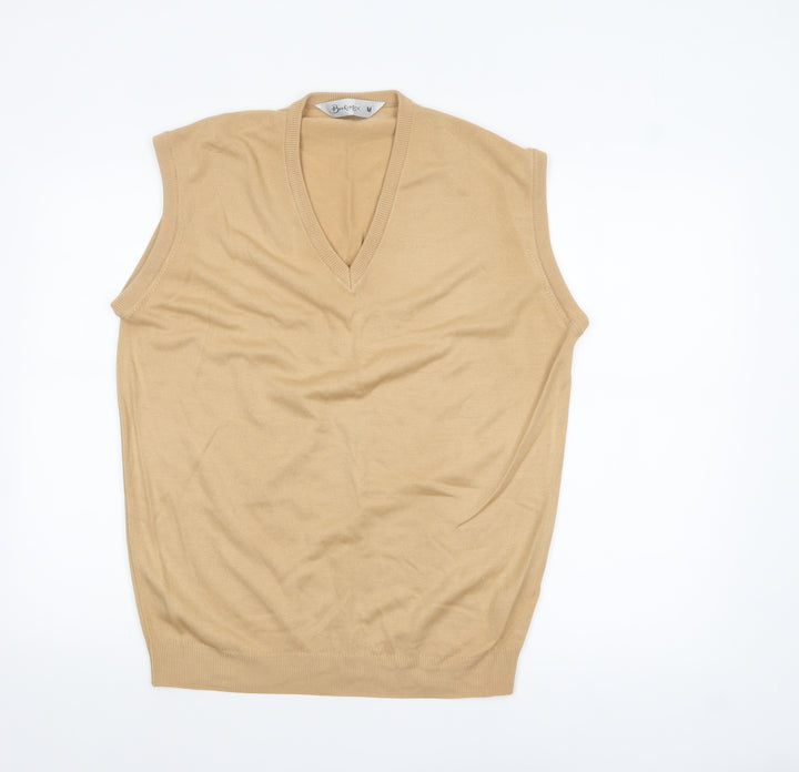 Berkertex Men’s Beige Cashmillon V-Neck Sleeveless Vest Jumper M