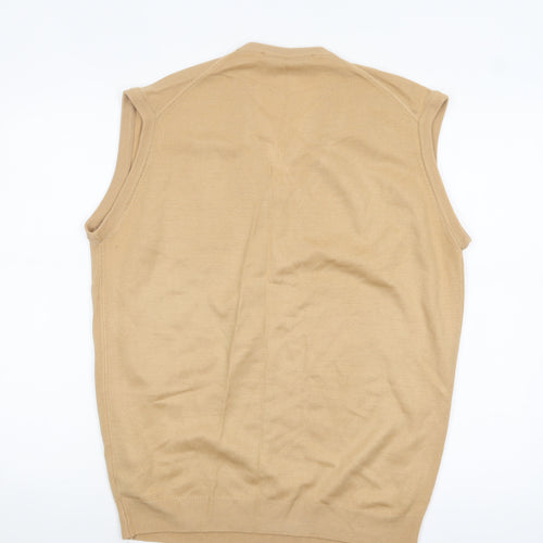 Berkertex Men’s Beige Cashmillon V-Neck Sleeveless Vest Jumper M