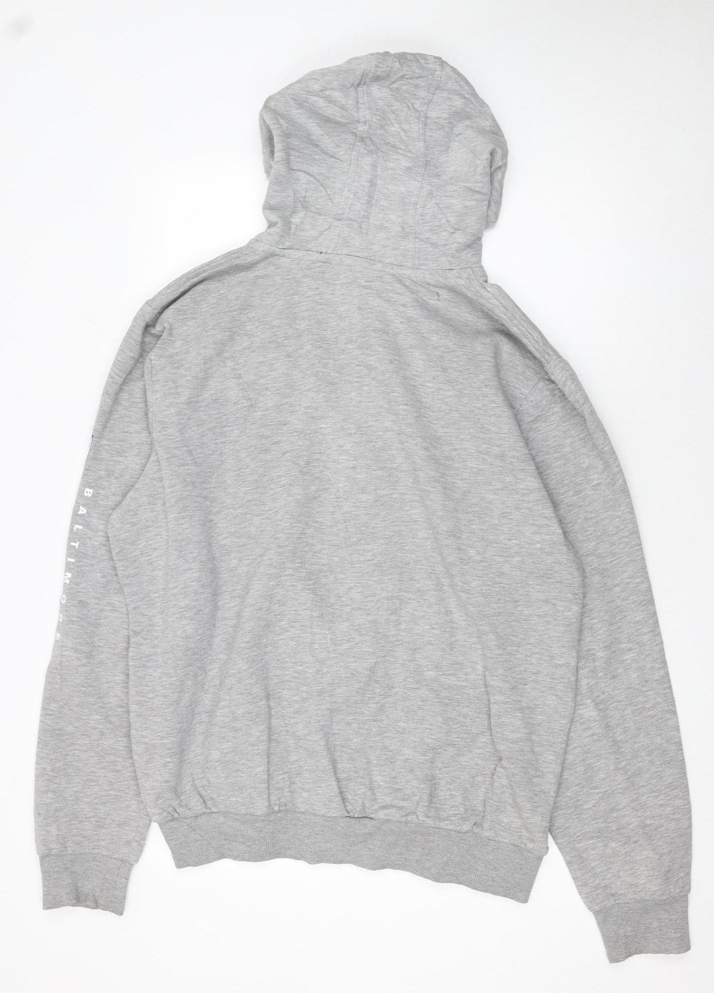 New Era Men’s Grey XL Full Zip Baltimore Ravens Hoodie