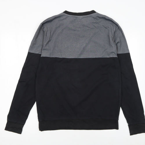 Hugo Boss Men's Grey & Black Logo Sweatshirt M Regular Fit