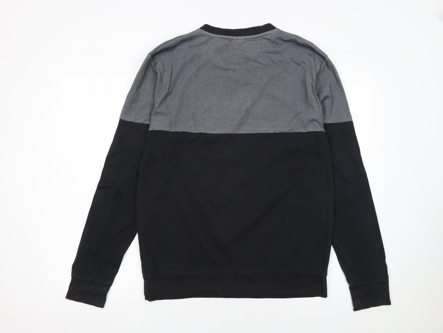 Hugo Boss Men's Grey & Black Logo Sweatshirt M Regular Fit