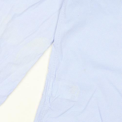 Hugo Boss Men's Blue Slim Fit Long Sleeve Button-Up Shirt 17.5in