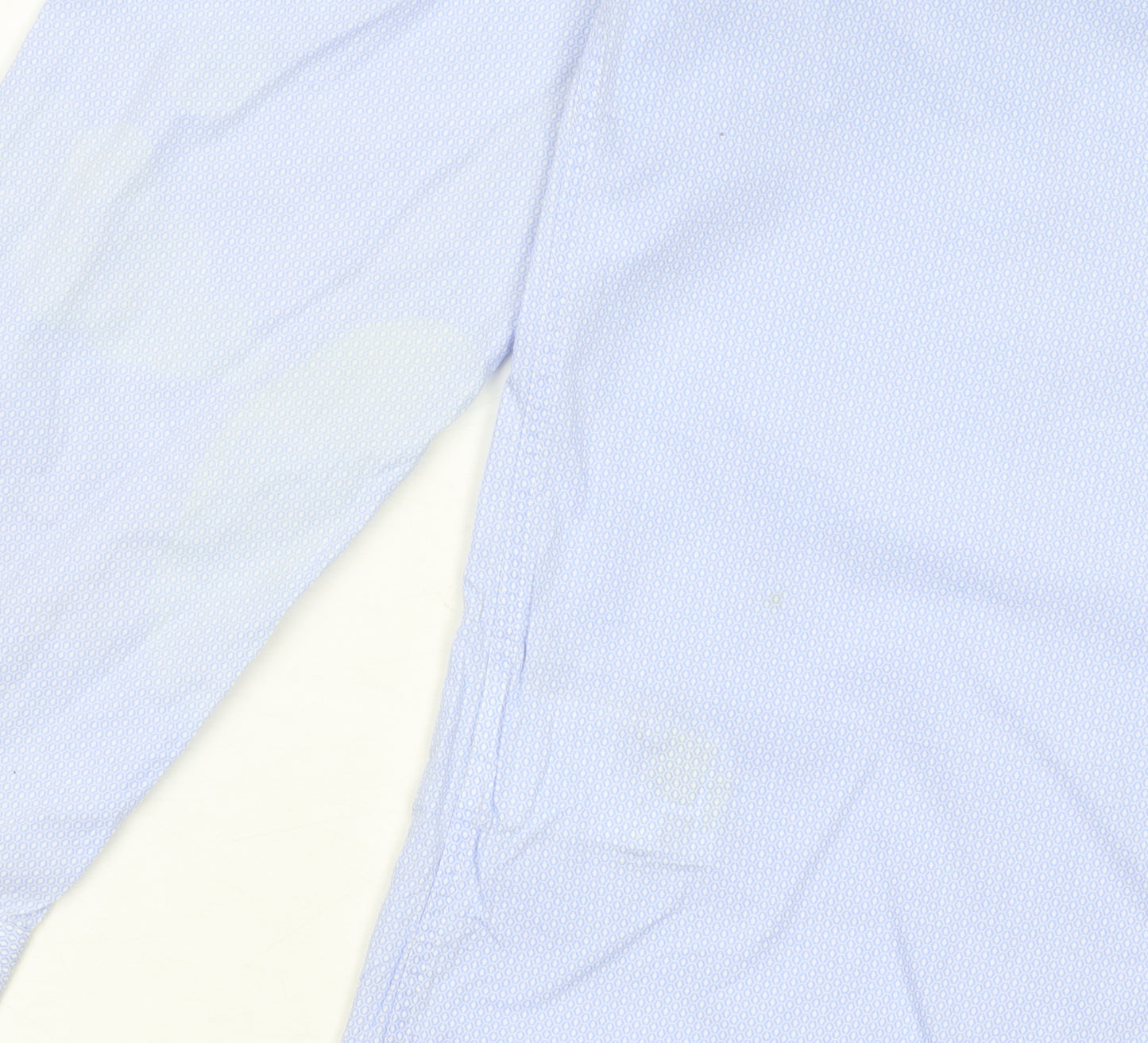 Hugo Boss Men's Blue Slim Fit Long Sleeve Button-Up Shirt 17.5in