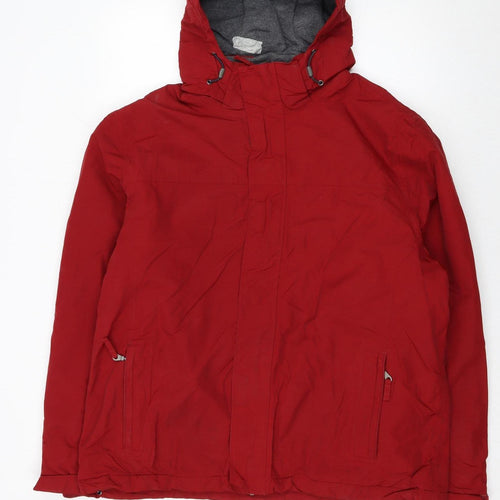 Lands' End Men's Red XL Full Zip Hooded Nylon Jackets