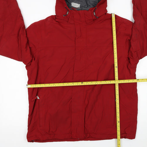 Lands' End Men's Red XL Full Zip Hooded Nylon Jackets