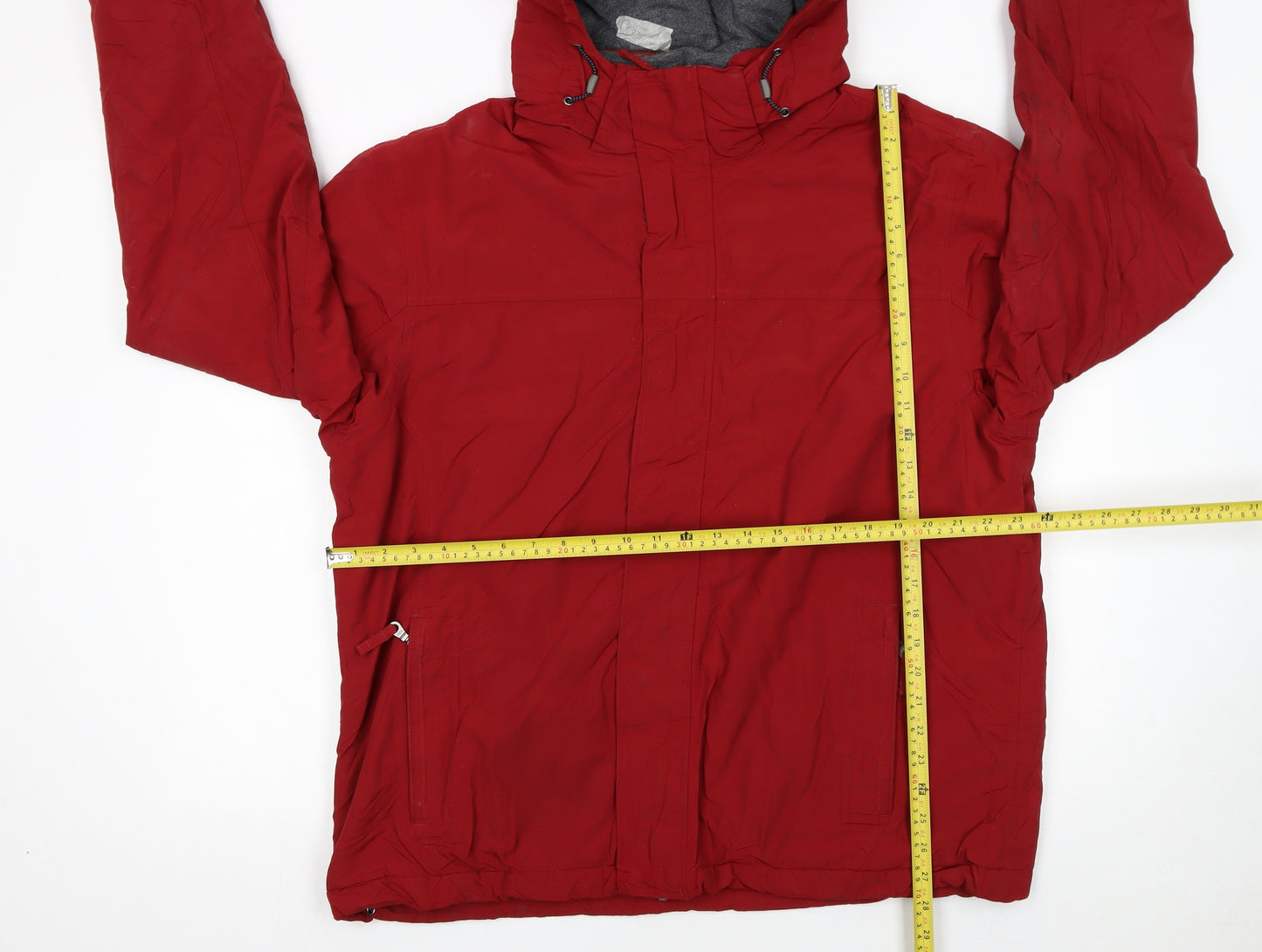 Lands' End Men's Red XL Full Zip Hooded Nylon Jackets